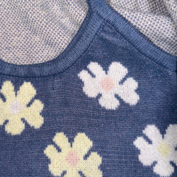 Floral Patterned Blue Cardigan - Picture 7 of 16